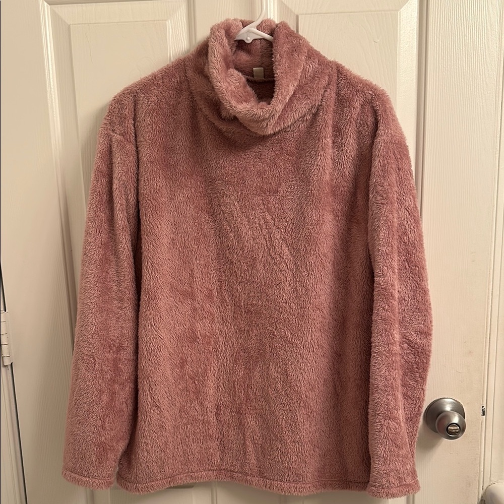 Cozy Pink Turtleneck Sweater